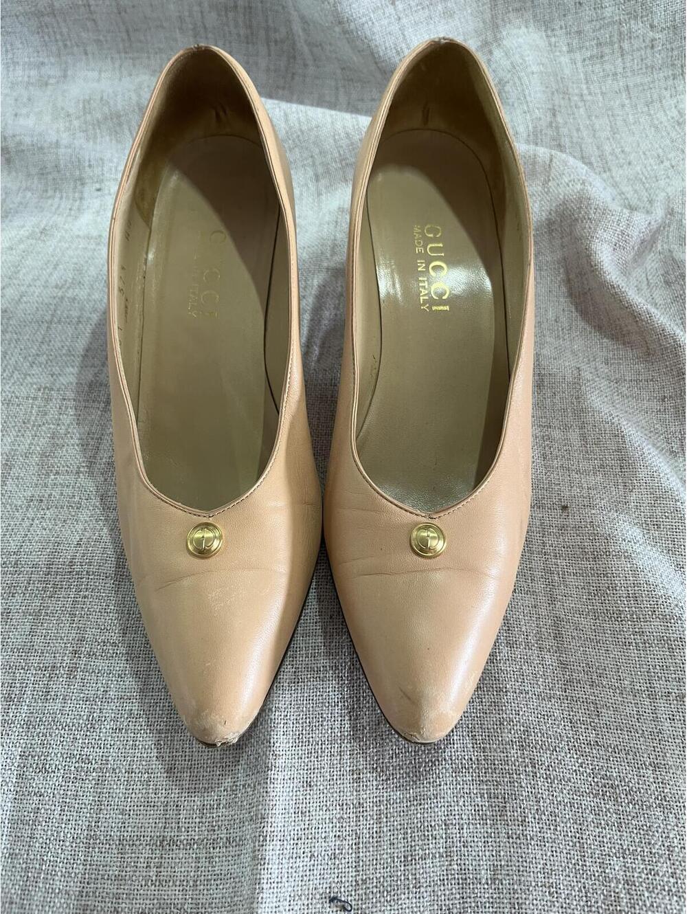 Gucci Pumps Neutral BeigeTan 7.5 37 1/2 AA GUVC